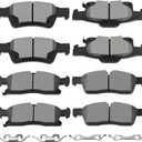 SCITOO Disc Brake Pads Sets Semi-Metal 8pcs Fit for 2011-2018 for Dodge for Durango,2011-2019 for Jeep Grand for Cherokee