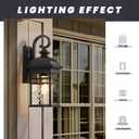 Outdoor Wall Lamps Exterior Lighting Fixtures 22 Inch Height Porch Light with Water Ripple Glass E26 Socket, 22 inch - 1 pack