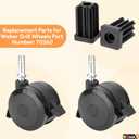 70360 Locking Caster with Insert for Weber Spirit Grill Parts 2009-2012, for Summit Grills Part 2007-2011, for Genesis Grill Parts 2007-2011, 2 Pack for Weber Grill Replacement Wheels