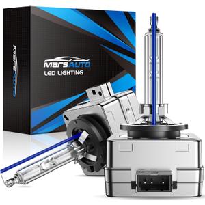 Marsauto D3S HID Bulbs, 66340 42403 42302 35W Xenon Bulb, D3S 8000K White Blue, Up to 500% Brightness, Pack of 2