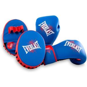 Everlast Prospect Youth Glove & Mitt Kit, Blue, red