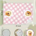 Pink and White Checkered Bathroom Hand Towels - Golden Retriever Dog Bathroom Decor, Golden Retriever Gifts for Women, Housewarming Gifts New Home Idea for Dog Lovers534