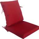 20"x20" Outdoor Universal Cushion Set of 1, Patio Cushions with Handles & Tiesi, Water-Proof Stain-Resistant UV Resistant Weather Resistant High Resilience Foam with YKK Zippers,Chili
