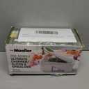 Mueller Pro-Series All-in-One, 12 Blade Mandoline Slicer for Kitchen, Food Chopper, Cucumber Slicer and Spiralizer, Cutter, Dicer, Grater, Gifts for Mom, Kitchen Essentials, White Sand/Green (12 Blade, White Sand/Green)