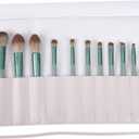 Bird&Fish Makeup Brush Case Travel, makeup brush case roll up,brush holder makeup,Holder Organizer Brushes Pouch Cosmetic Bag for TravelRolling Bag Storage Case PU Leather (Gray)