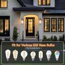 Outdoor Wall Light for House, Large Exterior Waterproof Lanterns, Sensor Wall Sconce Lamp, Waterproof Anti Rust Outside Coach Lights for House, Doorway, Garage (2 Pack Distressed Brown)