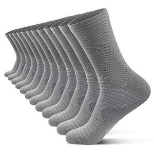 PAPLUS Compression Athletic Crew Socks (6 Pairs) for Men & Women, L -XL