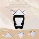 3 x LJBFNN White Pocket Squares for Men 9" Linen Pocket Square with Holder, Cotton Suit Handkerchiefs for Wedding Business (White)