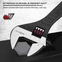 Adjustable Wrench Set Wrenches Sets: 4-Piece 6, 8, 10, 12 Inch Chrome Vanadium Steel Corrosion-Resistant Black Oxide Finish for Automotive Plumbing and Household Repairs