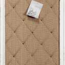 Antique White Linen Fabric Pin Board, 21"27" Message Board Wall Decor, Burlap Bulletin Board Picture Memo Board, Large Cork Boards for Walls with Frame, Vision Board for Farmhouse Home,Office Decor, 20.7"1"26.8"