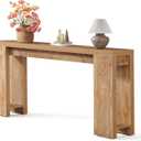 LITTLE TREE 70.9-Inch Long Console Table, Narrow Sofa Table Behind the Couch, Farmhouse Console Table for Living Room, Entryway, Hallway (Rustic)