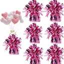 Moretreat balloon weights are perfect for parties, birthdays, weddings. Each pack includes 6PCS durable weights that easily decorate balloons and elevate any celebration.(Pink100g)