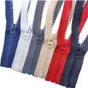 Wonesifee Separating Zippers #8long Resin Plastic Zippers 6pcs 24" for Sewing Parka Down Jacket Coat Clothes Large Molded Heavy Duty Bulk 6 Colors 24inch