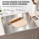 304 Stainless Steel Cutting Board with Lip for Kitchen 19.7 x 15.7in