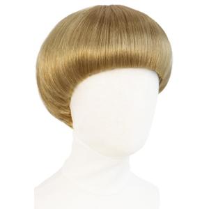 Short Blonde Bob Wig with Bangs Mushroom Wigs for Men 60s 70s Bowl Cut Wigs for Women Men Blond Bob for Cosplay Funny Wig for Party Outfit Anime for Halloween Costume+Hair Cap