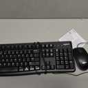 Logitech MK120 Wired Keyboard and Mouse Combo for Windows, Optical Wired Mouse, Full-Size Keyboard, USB Plug-and-Play, Compatible with PC, Laptop - Black