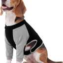 Kuoser Dog Surgery Recovery Suit for Front Legs, Dog Long Sleeve Shirt with Elbow Protector Pad, Knee Brace Wrap for Dogs, Pet Leg Sleeve to Stop Licking Joints Wounds or Cover Skin Diseases Small