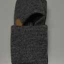 GOEWY Mens Cozy Memory Foam Slippers Indoor Outdoor Gifts for Men Slip On House Shoes Anti-skid Soft Open Toe Slippers (9-10, Black)