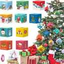 4 x KADYON 10Pcs Christmas Ornaments, 2.6 Inch Small Gift Boxes for Hanging Tree Decorations (10)