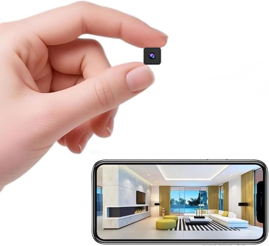 Mini Indoor Home Camera Wireless Security Camera HD Surveillance Cam Outdoor Camera with Cloud SD Storage Night Vision Small Hidden Cameras Wireless for Easy Placement Motion Detection Spy Camera