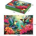 1000 Piece Puzzle for Adults - Hummingbird Garden | Wooden Jigsaw Puzzles 1000 Pieces | Decorations DIY Leisure Game Toy Gift for Family Friends| Difficult Puzzles Size 29 x 20 inches
