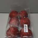 6pcs 3.94" Christmas Ball Ornaments Glitter Shatterproof Christmas Tree Ornaments Sequin Xmas Hanging Balls Decorations for Wedding Party Holiday(Red, 6pc-10cm)