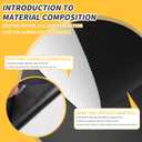 JuCheng 17x79inch Perforated Leather,Breathable Perforated Self-Adhesive Leather Repair Patch for Furniture, Couches, Car Seats, Office Chairs Faux Leather & Vinyl Repair Kit (Black)