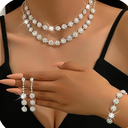 HUASAI Silver Wedding Jewelry Sets for Brides Rhinestone Necklace Earrings Bracelet Set Bridal Costume Jewelry for Women Formal Wedding Guest Dress Accessories Prom Party Outfits