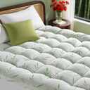 3 Inch Mattress Topper King Size - 1500GSM 3D+7D Down Alternative Fill,Viscose Made from Bambu Cover,Cooling Extra Firm Pillow Top Mattress Pad for Back Pain with 6"-18" Deep Pocket (78"x80")