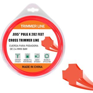 .095" Cross-Fire Trimmer Line 282 Foot Length for Echo Weed Eater Replacement Echo Trimmer line #311095063