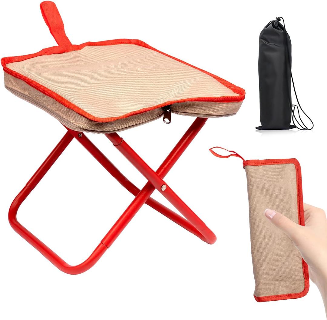 Camping Stool,Mountaineering and Hiking Portable Stools 13.5 Portable Folding Stools for Outdoor Gardening and Beach Hiking Fishing,Foot Stool with Carry Bag to 330LB (13.5 inch)