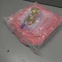 Lallisa 2 Pack Scalloped Cupcake Stand Dessert Plates Plastic Square Tiered Serving Stand Display Tower for Wedding, Birthday Party, Tea Party and Baby Shower (Pink Gradient)