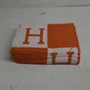h Blanket Soft Throw Blanket Faux Fleece Cashmere Plaid Warm Shawl Thick Knitted Plush Cozy Comfy for Women Throw Blanket for Sofa Couch Bed Queen King Size 55x66 in (Orange)