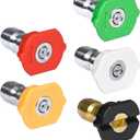 TOOLCY Pressure Washer Nozzle Tips, 4.5 Orifice, Design Up to 5000 PSI, Multiple Degrees, for Hot and Cold Water Use, Universal 1/4 inch Quick Connect, Replacement Nozzles for Power Washer (Set of 5)