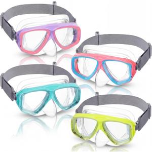 Flutesan Kids Youth Swim Goggles with Nose Cover Elastic Strap Diving Swim Mask Swimming Waterproof Snorkel Goggle