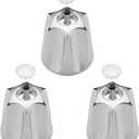 Metal Shower Knob 3 Piece Replacement for Price Price Pfister Verve Tub Shower Faucet Hot and Cold Handles, Chrome