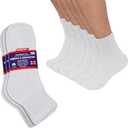 Diamond Star Diabetic Ankle Socks for Men and Women, Non Binding Cushioned Cotton Socks for Sensitive Feet Care (10-13, 3 Pack White)