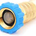 RV Hi-Flow Water Pressure Regulator 50-55 psi, 3/4 Inch Thread Lead-Free Brass Inline Water Pressure Reducer for Camper, Trailer, RV Plumbing System