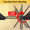 55.1 inch Extra Tall Pet Gate, Extra Wide 29.92"- 43" Adjustable Dog Gates, Pressure Mounted Walk Through Swing Safety Tall Cat Gate for Doorways, Stairs, Kitchen(Black)