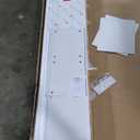 70" Fireplace TV Stand, 2-Tier LED Entertainment Center with 36" Fireplace, Fits TVs up to 80", Modern High Gloss TV Console with LED Lights & Storage Cabinets for Living Room, White + Black