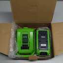 Energup 6.5A 40Volt 29472 29462 Replace for Greenworks 40V Battery and Charger 29482, for 40Volt G-MAX Tools 29252 20202 22262, with 40V Grennworks Charger, NOT for Greenworks Gen 1