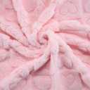 4 Pcs Baby Blankets,Fleece Heart Checkered Blanket, Cozy and Fluffy Crib Blankets for Girls, Toddler Receiving Blankets 3040 Light Pink Sakura Pink White Grey