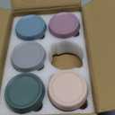 NETANY 6-pack 8oz Glass Jars with Airtight Lids, Overnight Oats Containers with Lids, Wide Mouth Mason Salad Jars, Glass Food Storage Containers for Snacks Yogurt Spice Sugar