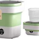 Portable Washing Machine Upgraded Large Capacity Foldable Mini washing machine, small washer for Baby Clothes, Underwear or Small Items, Apartment, Dorm,RV Travel laundry Gift Choice(Green)