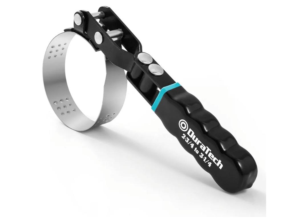 DURATECH Small Swivel Oil Filter Wrench, Oil Filter Removal Tool Fits Filters 2-3/4" to 3-1/4", Perfect for Car Repair Tools
