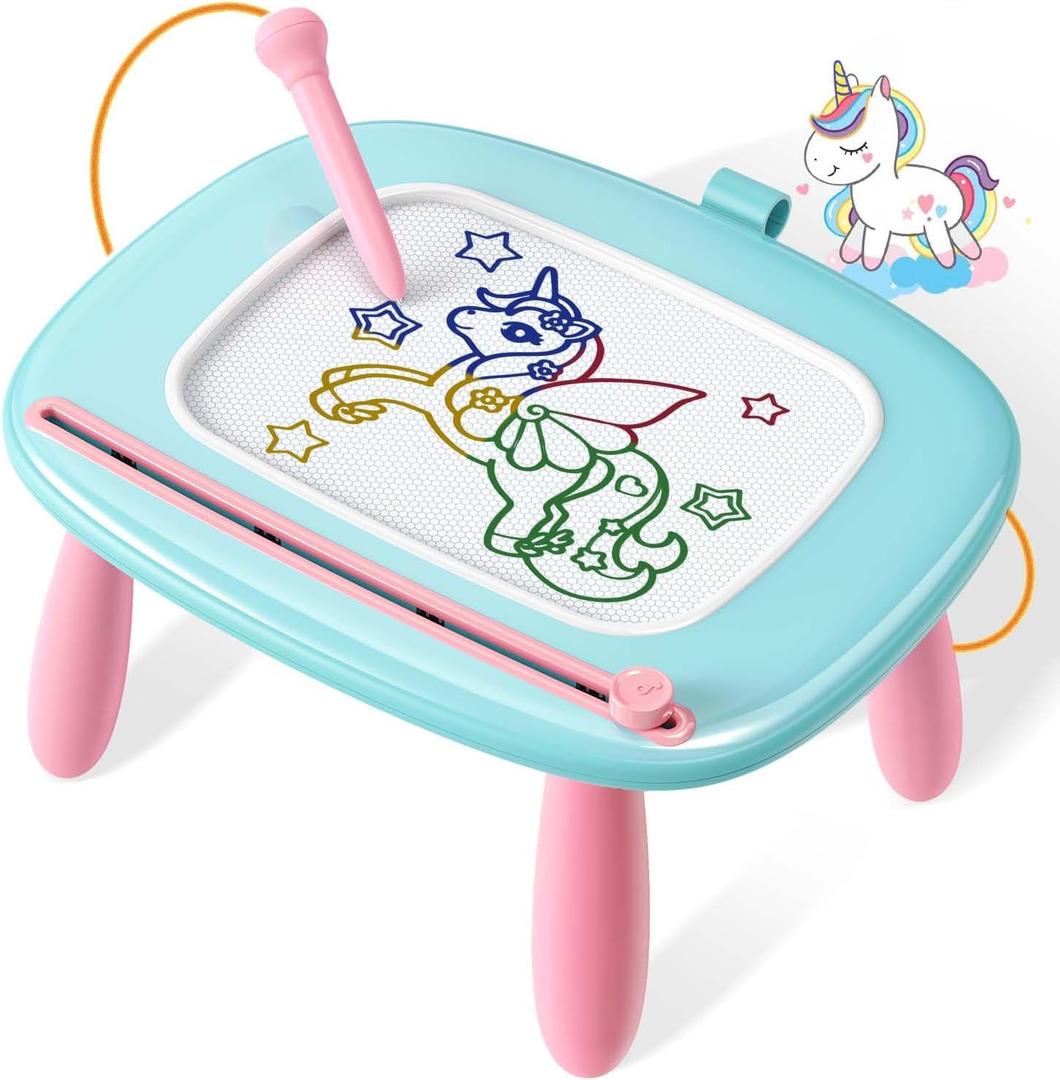 Toddlers Toys Ages 1-3, Magnetic Drawing Board, Toddler Boy Toys for 1 2 3 Years Old, Doodle Board Pad Learning and Educational Toys for 18 Months Baby 1-3 Yr Kids Birthday Gifts - Blue