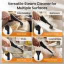 2500W Handheld Steam Cleaner for Home, 6-Level High Pressure Steam Gun, Steam Machine w/40.6oz Tank, Portable Car Steamer for Auto Detailing & Cleaning, Car, Floor, Furniture, Tile Grout, Wall