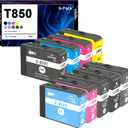T850 Ink Cartridge Set T8501 T8502 T8503 T8504 T8505 T8506 T8507 T8508 T8509 for Epson SureColor P800 Printer (9-Pack)