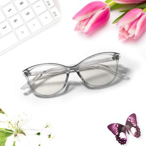 Blue Light Blocking Glasses for Women Men Teens (Cat Eye/Gray)