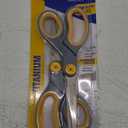 Westcott 8-Inch Titanium-Bonded Scissors with Adjustable Glide Feature for Office and Home - Gray/Yellow, 2-Pack